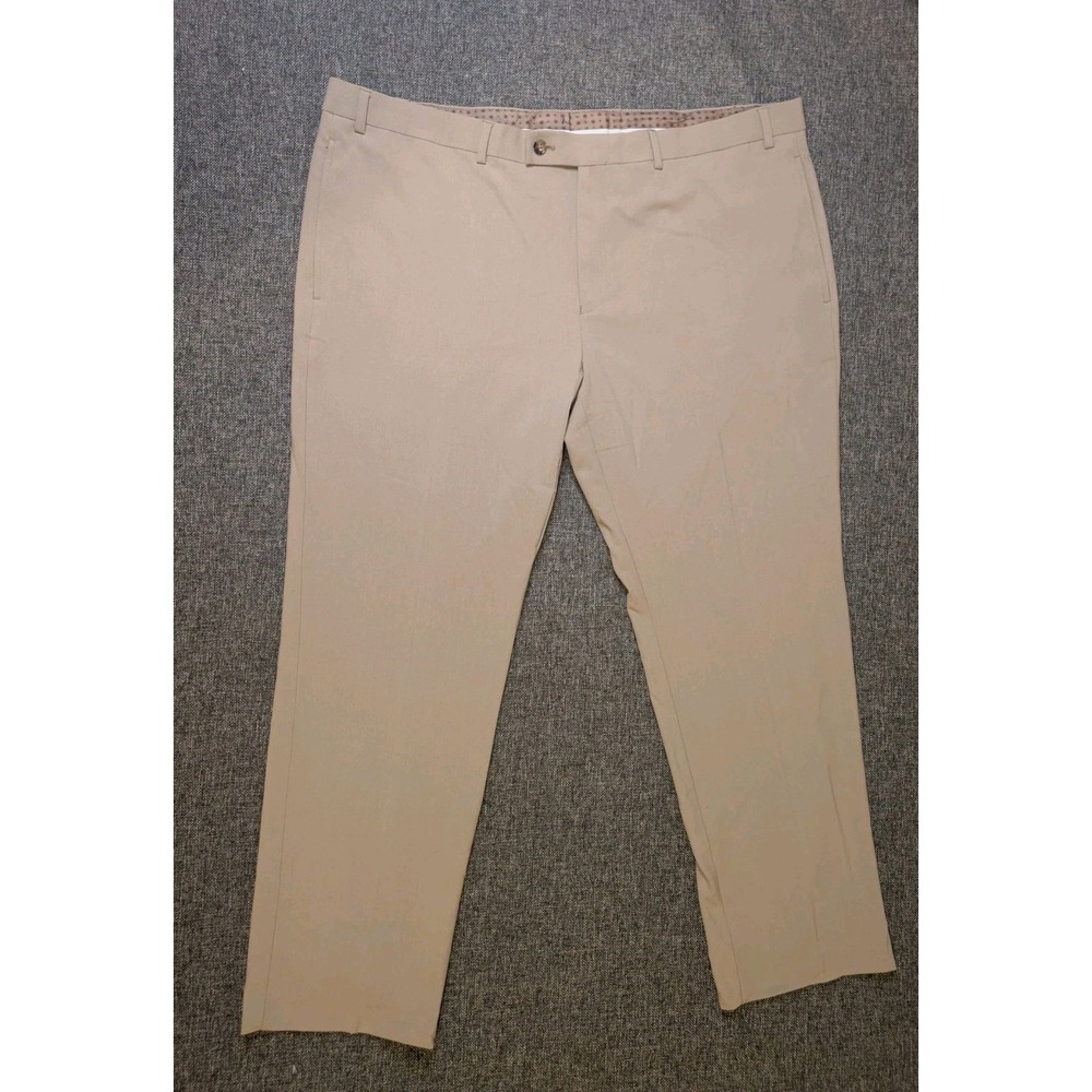 Ralph Lauren LRL Norton Beige Flex Dress Flat Front Pants Mens Size 42 X 30